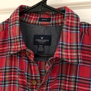 American Eagle Plaid Slim Fit Shirt